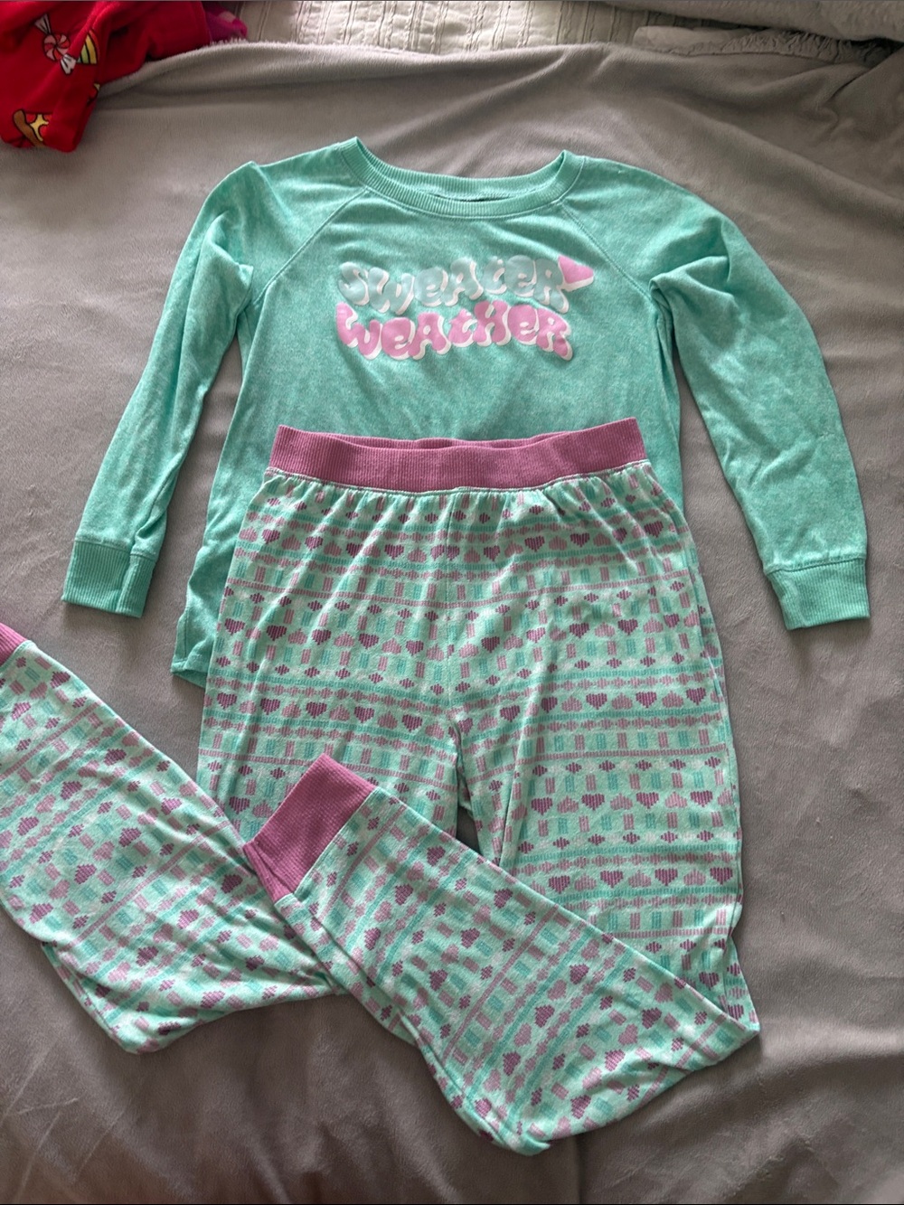 Topia Mint and Pink 'Sweeter Weather' Girls Pajama Set